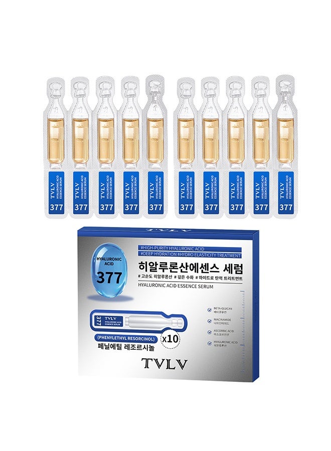 TVLV 377 Hyaluronic Acid Sodium Essence Liquid Deep Moisturizing, Reducing Dark Spots and Brightening - 10-Flask Essence Liquid - Image 1